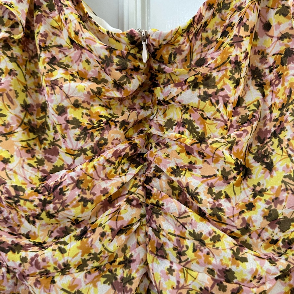 Astr The Label Blush Yellow Multi Color Mini Dress Back Zipper Size Medium - Picture 9 of 13